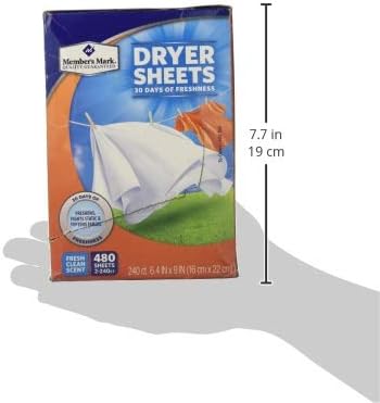 Members Mark Product of Fabric Softener Sheets, Fresh, 480 Count