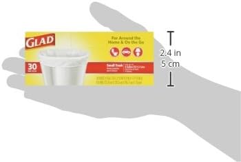 Glad Trash Bags, Small Garbage Bags - 4 Gallon White Trash Bag - 30 Count