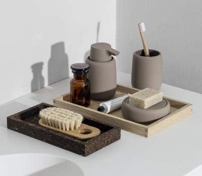 blomus -SONO 69047 Toilet Brush Ceramic/Plastic Satellite Toilet Set Soft Touch Hygienic Freestanding Toilet Brush & Holder Bathroom Accessory (H x W x D): 39 x 11 x 11 cm