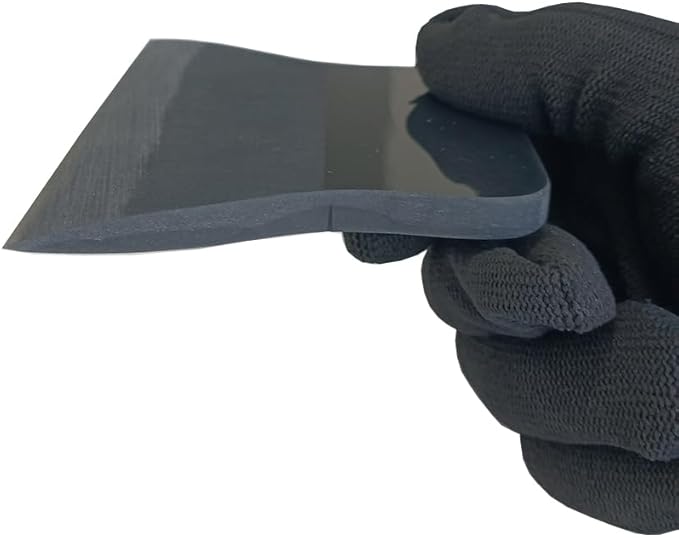 Black Soft Rubber Wrap Squeegees Carbon Fiber Vinyl PPF Scraper Car Window Tinting Tool Glass Cleaner (Black 2 Cut Edge)