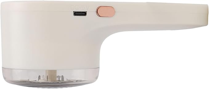HEEPDD Fabric Shaver Electric Lint Remover with Digital Display, Lint Removers Digital Display, Heavy Duty ABS Plastic and Stainless Steel Vane/Wing for Clothes Furniture Sweater Couch (Cream White)