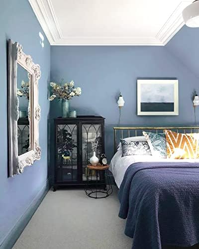 Safiyya Blue Contact Paper Grey Blue Peel and Stick Wallpaper Removable Decorative Peel and Stick Wallpaper Self Adhesive Contact Paper Vinyl Rolls for Wall 78.7"x17.7"