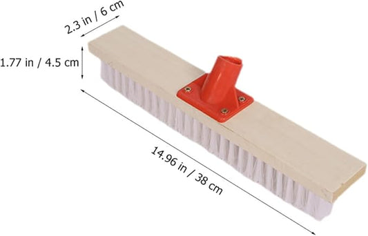 BESPORTBLE Hard Bristle Floor Scrub Brush with 40cm Long Handle, Sturdy Nylon Decking Brush for Patio, Bathroom, Outdoor and Carpet Cleaning