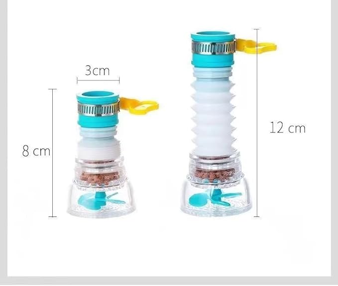 Blue 360 Degree Rotating Faucet Aerator Telescopic Anti-Splash Water- Saving Tap Sprayer, Tap Nozzle With Filter Tip Faucet Adapter for Kitchen Bathroom Faucet Parts Water Filtration and Softeners