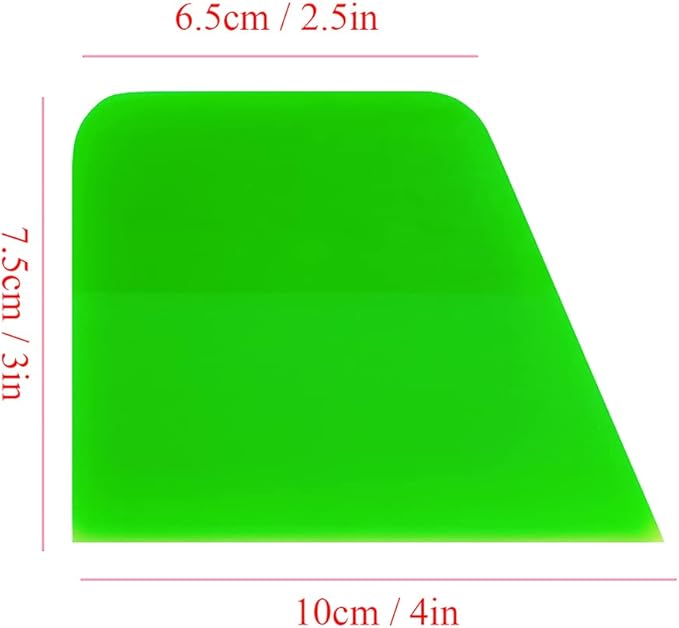 PPF Squeegee Anti-Scratch Soft TPU Vinyl Small Tint Scraper Water Blade for Paint Protection Film,Vinyl Wrap/Window Tint Tools, Mirror/Window/Household Cleaning (Green)