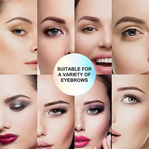 Eyebrow Stamp Stencil Kit - Eye Brow Stencil Kit for Beginners, Brow Stencil and Stamp Kit Long-lasting, Smudge-Proof & Waterproof, 24 Reusable Eyebrow Shapes Stencils for Perfect Brow (Dark Brown)