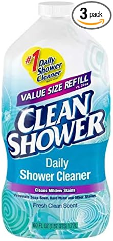 3 Set * Clean+Shower++No+Scent+Basin+Tub+and+Tile+Cleaner++60+oz.+Liquid
