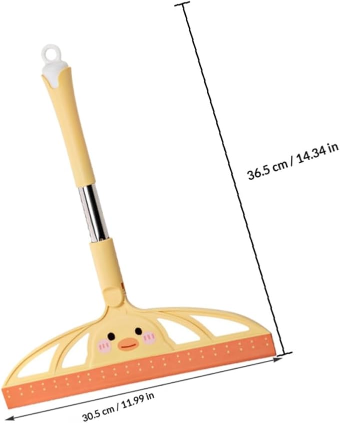 Operitacx Shower Squeegee and Glass Window Scraper Tool, Yellow Bathroom Cleaner for Mirrors, Tile Walls, Car Windows, and Floors, Versatile Household Cleaning Accessory