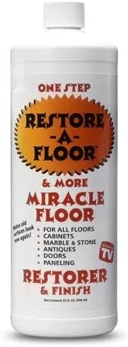 All Floor Types Restorer & Finish | High Gloss & Wax Wood Floor Polish for Hardwood, Laminate, Vinyl, Tile, Marble | Fills Scratches, Protects & Shines | 32 fl oz