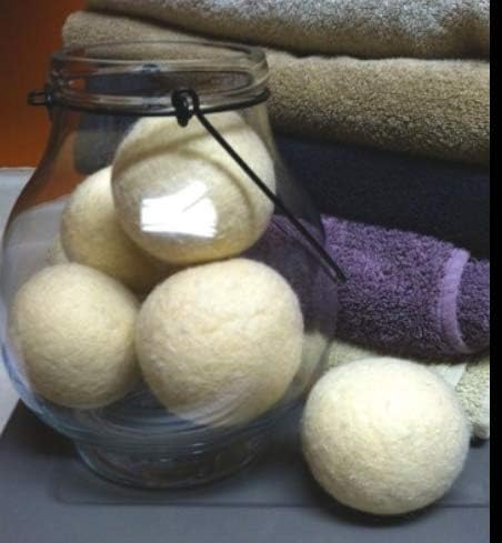 Handmade Wool Dryer Balls - Set of Four -Made in America Natural and Unscented
