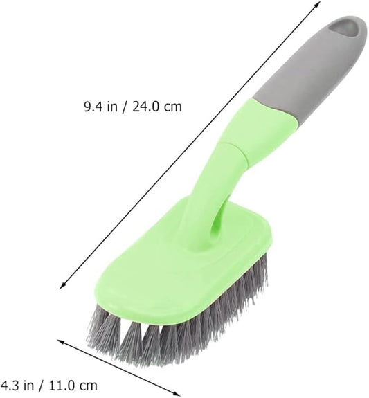 Cabilock Floor Scrub Brush with Long Handle, Hard Bristle Tile and Bathtub Cleaner for Deep Bathroom, Kitchen, and Carpet Cleaning, Yellow Plastic Shower and Toilet Scrubber