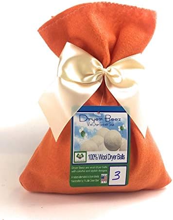 Three Eco-Friendly 100% Wool Dryer Balls - Handmade in America, Natural and Unscented