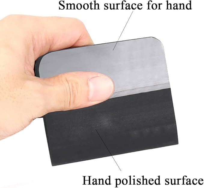 Black 4inch PPF TPU Rubber Squeegee Automotive Window Tint Wiper for Car Film Installing Vinyl Wrap PPF Application (Black Square)