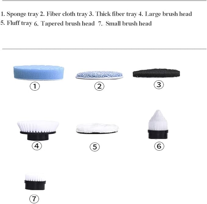 MGLSDeet Electric Spin Scrubber ANS8050/8052 Scrub Brush Replacement Brush Heads 7Pcs Kit