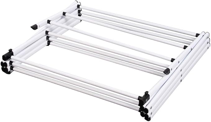 Household Indoor Folding Clothes Drying Rack, Dry Laundry and Hang Clothes,Towel Rack (Silver Gray) for Storage