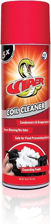 Refrigeration Technologies RT375A Viper Aerosol Foaming Coil Cleaner Degreaser Food Grade Expanding Foam 18oz - 1 Unit