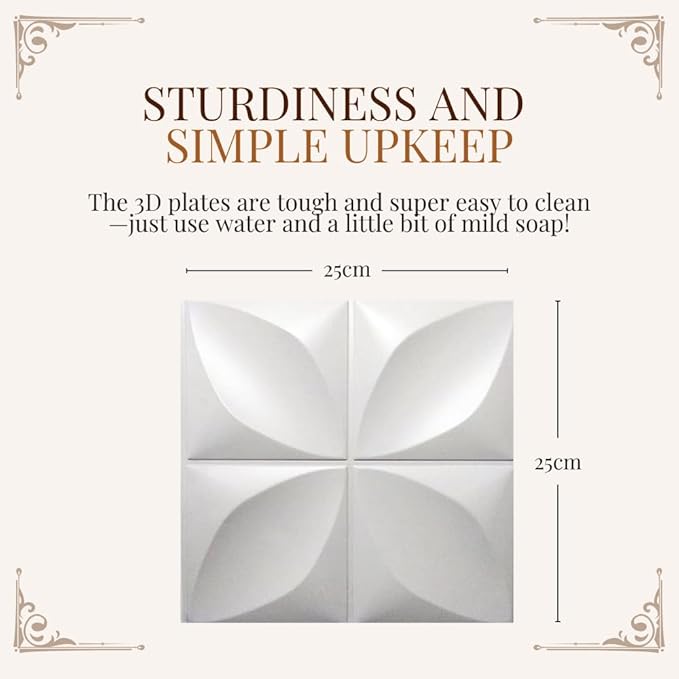 Modern 3D Wall Panels - Peel & Stick Waterproof PVC Tiles - Stylish Accent Wall Decor for Home & Office - 9.8x9.8 Inches (33-Pack) - Papel e Parede