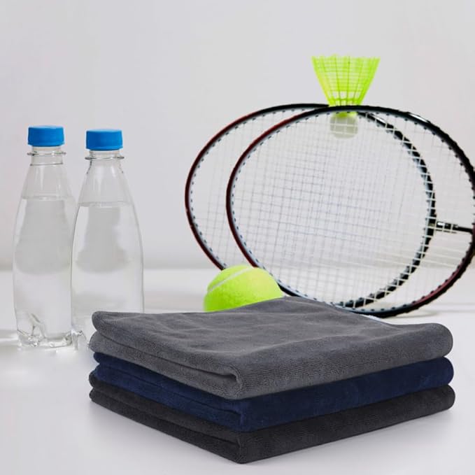 SINLAND Microfiber Gym Towels Super Absorbent Compact Travel Workout Towel Quick Dry Camping Sweat Towel for Sports Beach Swimming Backpacking Hiking and Yoga Men Women 16 Inch X 32 Inch