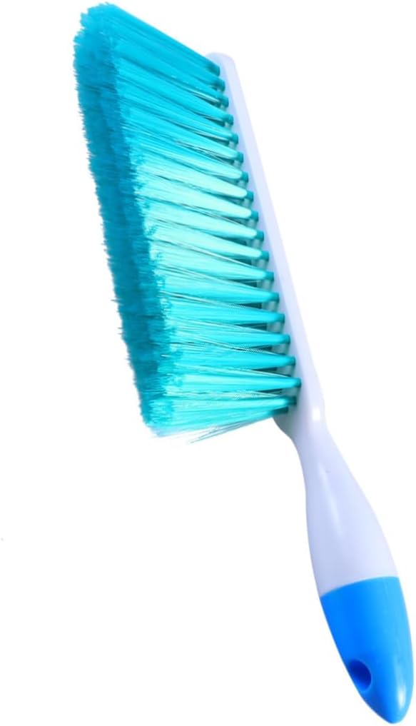 KALLORY 2pcs Cleaning Brush Plastic Handle Soft Bristles for Sofa Bed Carpet Clothes Antiskid Design Lightweight Duster for Indoor Cleaning