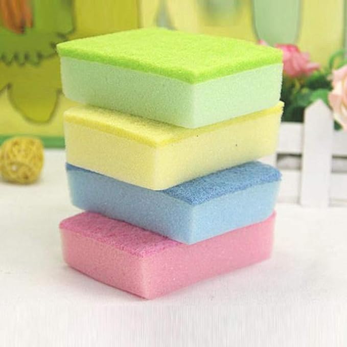 10 Pack Cleaning Sponges, Durable Heavy Duty Natural Dish Sponge,Dual Sided Cellulose Nonscratch Scrub Sponges for Household Scrubbing Cookware Washing Dishwashing Kitchen Bathroom