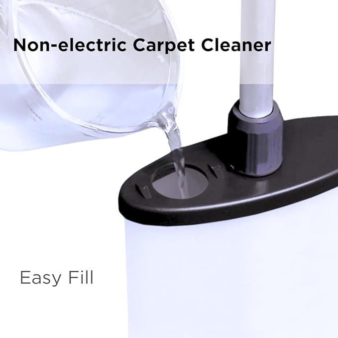 Carpet Cleaning Kit - Compact Upright Shampooer, Stain Remover Brush, and Liquid Cleaning Solution, For Rugs, Carpets, Car Interior, Mats, and Upholstery