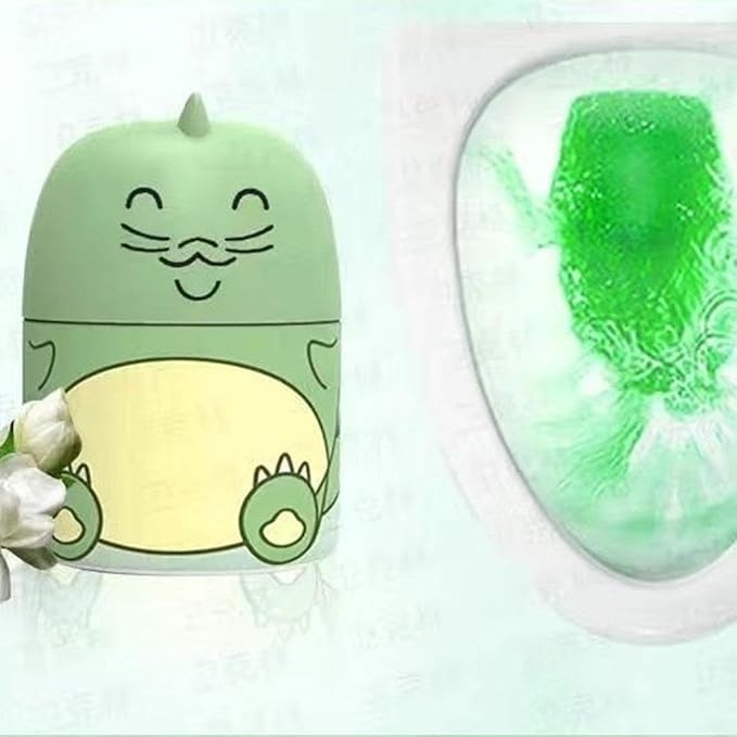 Toilet Cleaner & Toilet Deodorizer Wonder, Toilets Bowl Cleaner Bottle, with Cute Dinosaur Design, 2 in 1 Efficient Cleaning and Deodorization, Long-Lasting Fragrance, for Bathroom, House (Pink)