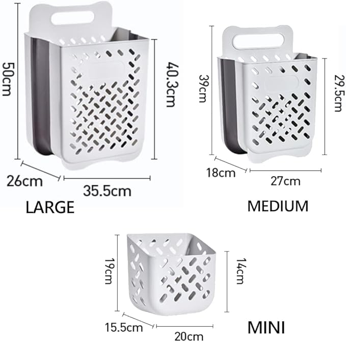 Collapsible Laundry Basket- Large Laundry Basket Hamper with 2 Handles- Space Saving Foldable Storage Container/Organizer (Large)