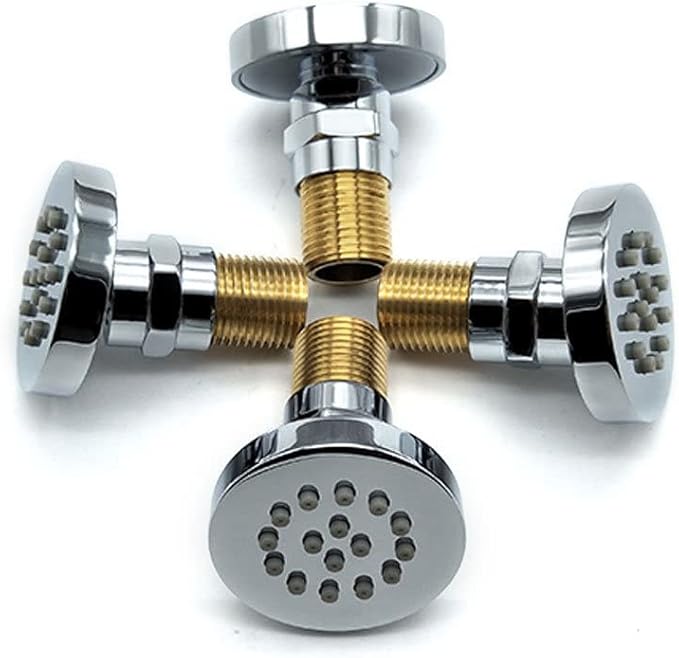 HOMEDEC Showerhead Body Spray Massage Spa Shower Jet in Wall for Bathroom (Dia 2inch, Chrome Finish)