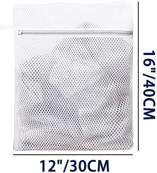 Honeycomb Mesh Laundry Bags for Delicates 3Pcs, Zippered Wash Bag for Waching Machine 12" x 16" Home Dormitory Travel Use