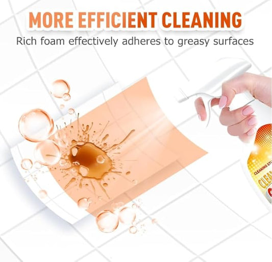 Heavy Duty Degreaser, Kitchen Heavy Duty Cleaner Spray Portable Degreasing Spray, Strong Grill Cleaner for Restaurant, All-Purpose Kitchen Pots and Pan Cleaner for Appliances Countertops Range Hoods