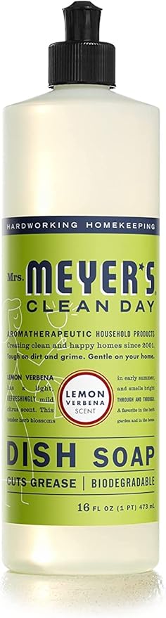 MRS. MEYER'S CLEAN DAY Dish Soap Variety (Lemon Verbena + Basil + Honeysuckle, 1CT