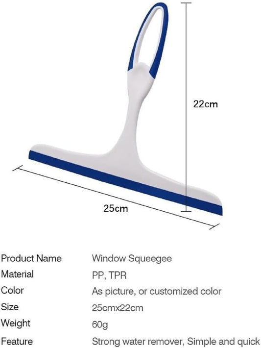 2Pcs Shower Squeegee, Squeegee for Bathroom, Glass, Shower Glass, Window, 9.8 "