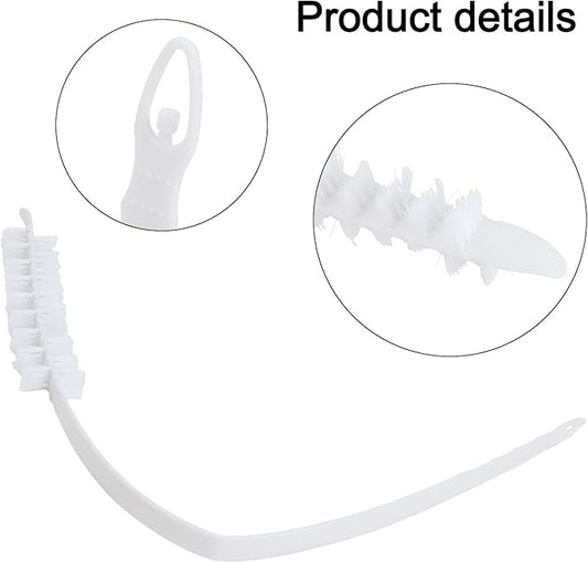 60cm Flexible Washing Machine Cleaning Brush, Nylon Inner Cylinder Tool For Drum Lint And Exhaust Port Removal, White
