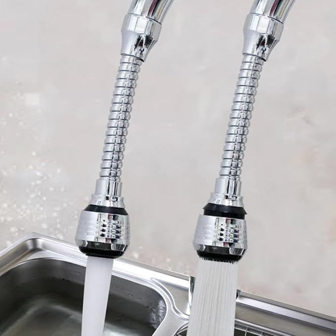 2Pcs Kitchen Faucet Extender Universal Faucet Spray Head 360° Swivel Adjustable Nozzle Spout for Bathroom Kitchen Tap Nozzle Filter Adapter