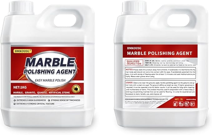 Professional Marble Polish, Polishing Kit, Marble & Granite Polishing Liquid – Restores Shine, Safe for Quartz, Travertine, Tile – High-Gloss Finish, Long-Lasting Protection (2.2LB)