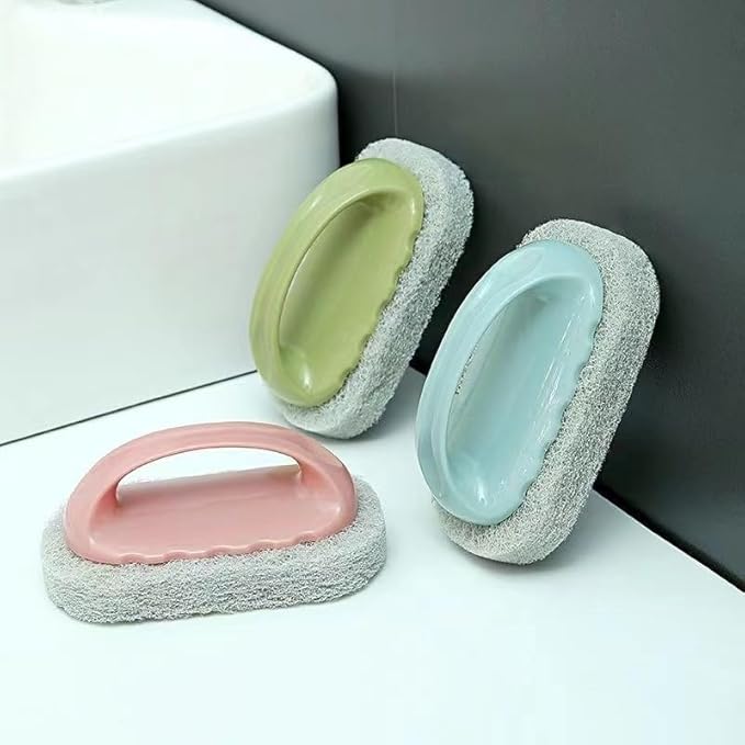 Cleaning Sponge, Strong dishwashing Cleaning Brush, Super Power Cleaning Brush,Bathtub Pool scrubbing Brush, Suitable for Kitchen, Bathroom,Showers,Floors,Bathtubs (3Pcs)