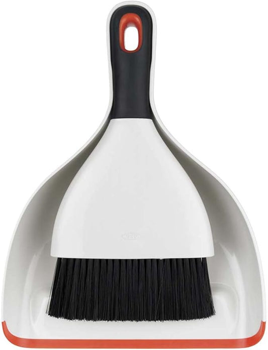 OXO Good Grips Dustpan and Brush, White