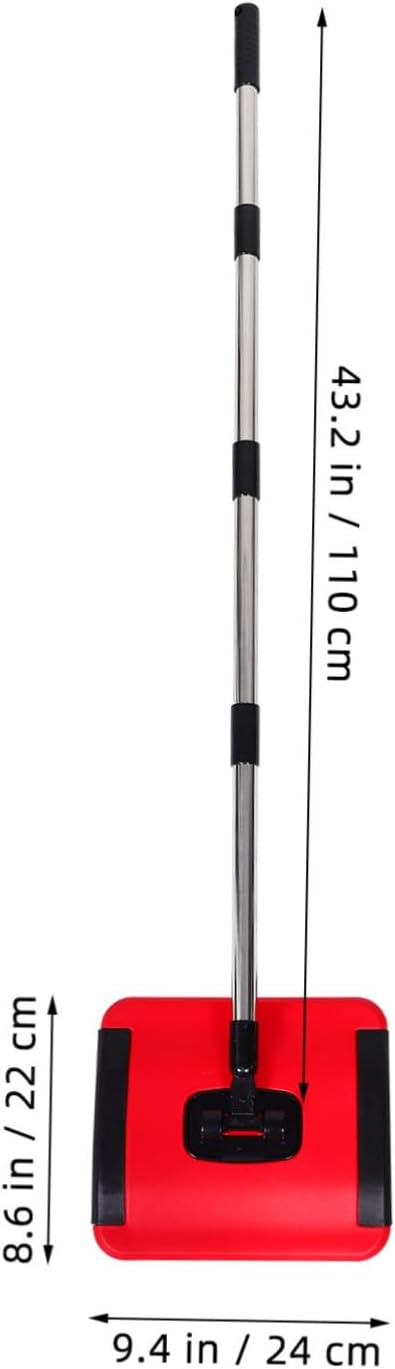 Cabilock Handheld Carpet Sweeper with Adjustable Handle Portable PET Hair and Dust Cleaner Manual Non-Electric Rug Roller Brush for Home and Office Cleaning