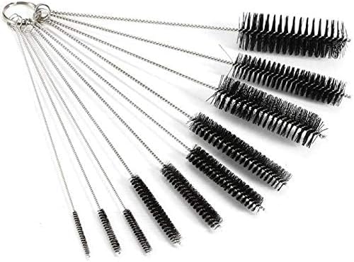 10pcs Refrigerator Condenser Cleaning Brush Clothes Dryer Lint Vent Cleaner Brush Foldable Washing Machine Home Brush Black