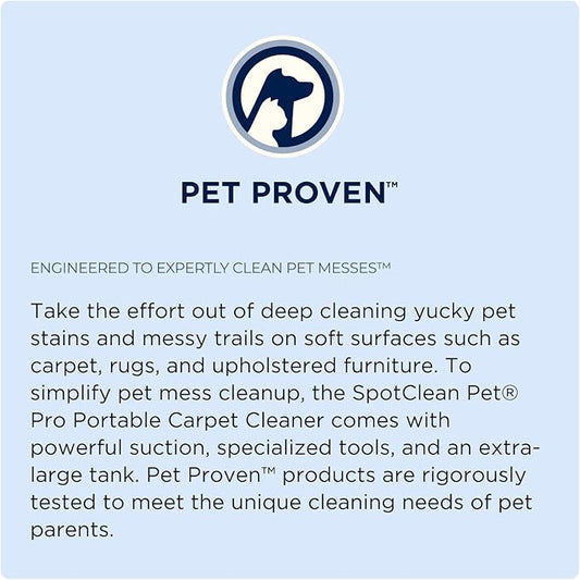 Bissell SpotClean Pet Pro Portable Carpet Cleaner, 2458
