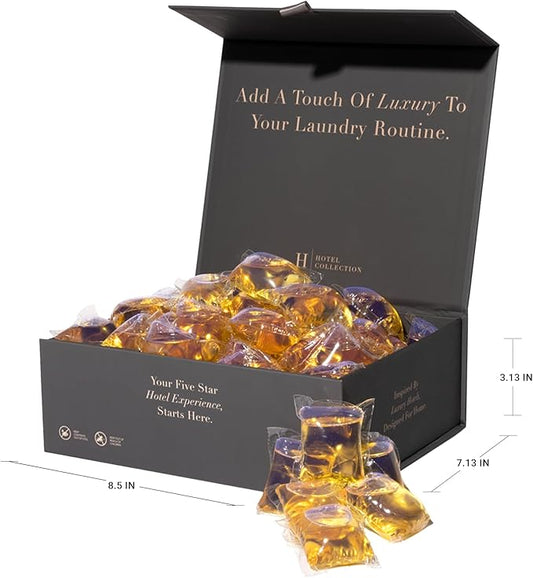 Hotel Collection Laundry Pods – Black Velvet Scent, 45 Count – Blonde Woods, Rose, and Black Fig – Luxury Laundry Detergent Pods
