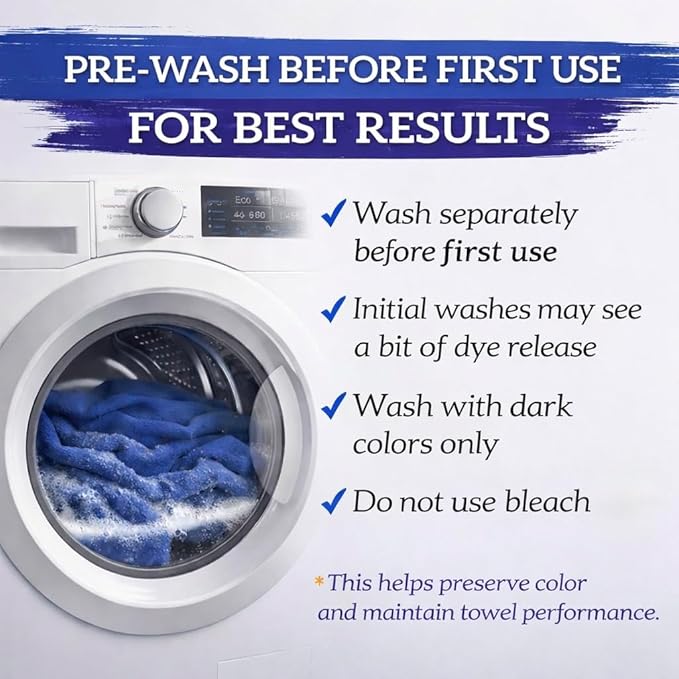 GREEN LIFESTYLE 100 Pack 12x14 Blue Shop Towel 100% Cotton, Super Absorbent and Durable for Car, Reusable