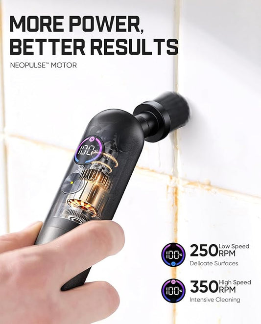 Fanttik Flip G10 Nano HomeCare Cordless Electric Spin Scrubber, 360° High-Torque Rotation, 2-Speed & 3-Angle, IPX7 Waterproof Cleaning Brush with 7 Brush Heads for Grout, Tiles, Sinks, Crevices