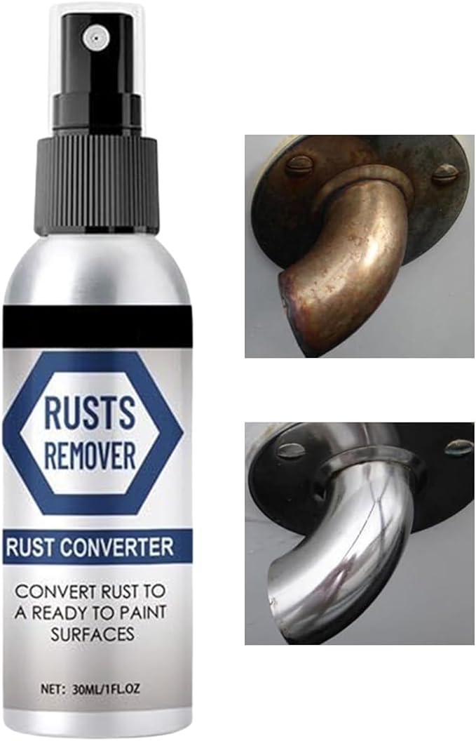 Quick Drying Rust Stain Remover - Metal Rust Remover, Effortless Metal Restoration | Excellent Tarnish Cleaner Spray, 30ml Seamless Kitchen Rust Converter for Utensils, Auto Parts, Tools