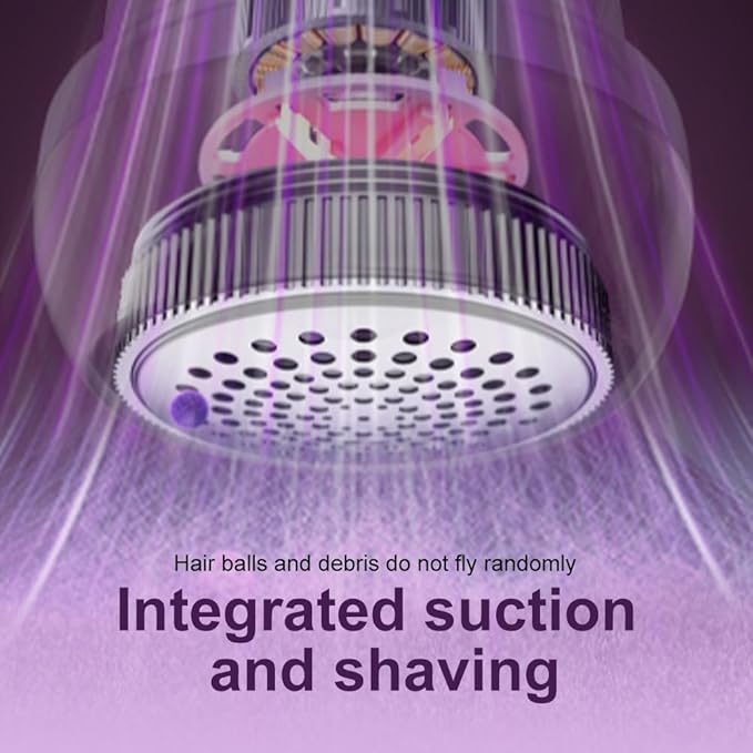 Rechargeable Fabric Shaver Lint Remover, 2025 New Electric Lint Remover Lint Shaver with Digital Display, 3-Speed Rechargeable with 6 Leaf Blades for Clothes Sweater Fuzz Furniture (Purple)
