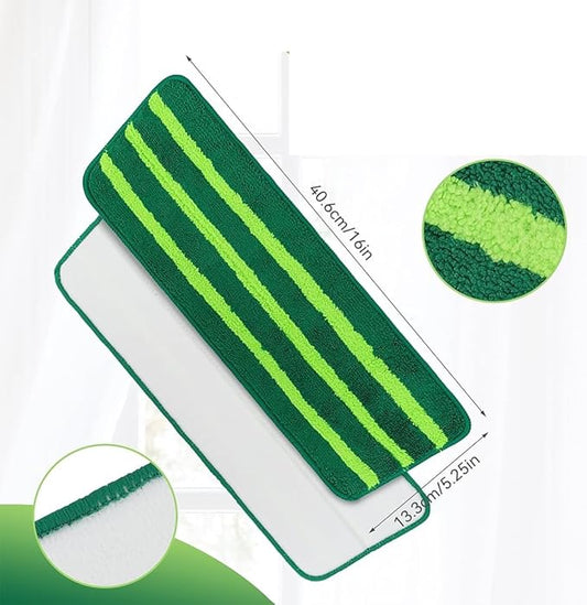 Mop Head Replacement for Libman Freedom Spray Mop - Washable Reusable Wet & Dry Cleaning - Microfiber Spray Mop Pads Refill for Multi-Surface Floor -12 Pack (Green)