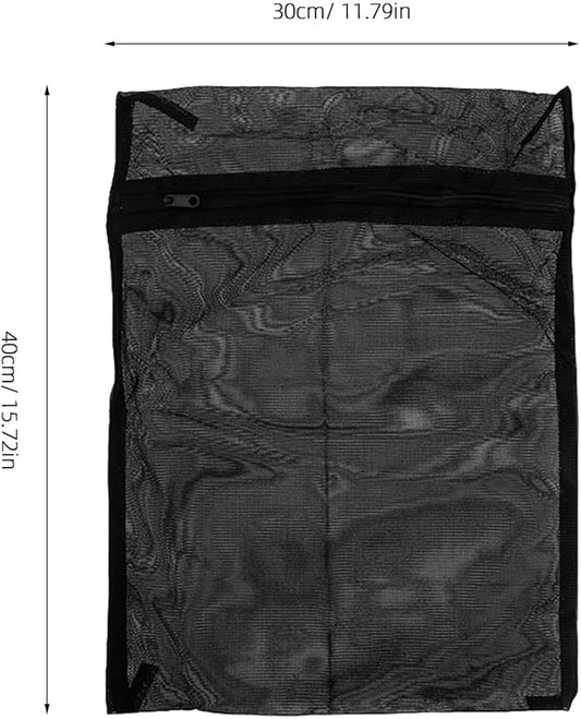 CHILDWEET Black Mesh Laundry Bag for Delicates 15.6X15.6 Inch Breathable Washing Bag for Washing Machine Use and Travel Clothes Storage Organizer