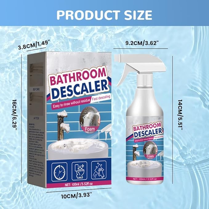Bathroom Descaler Cleaner, 2026 Upgraded Multipurpose Stubborn Stains Cleaner, Bathroom Descaler Cleaners, Bathrooms Cleaning Foam Spray for Kitchen Bath Sink Glass (3)
