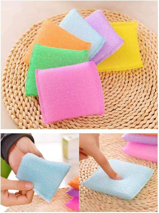 Multi-Purpose Scouring Pads by Scrub-It/Non- Scratch Cleaning for Pots, Pans, Dishes, Utensils & Non-Stick Cookware - Sponge Use for Kitchen, Bathroom (12)