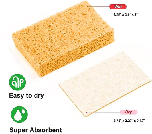 36 - Pack Non-Scratch Scrub Sponges - Sponge for Dishes and Washing Dishes, Cleaning Tools for Kitchen Home and More(Yellow)